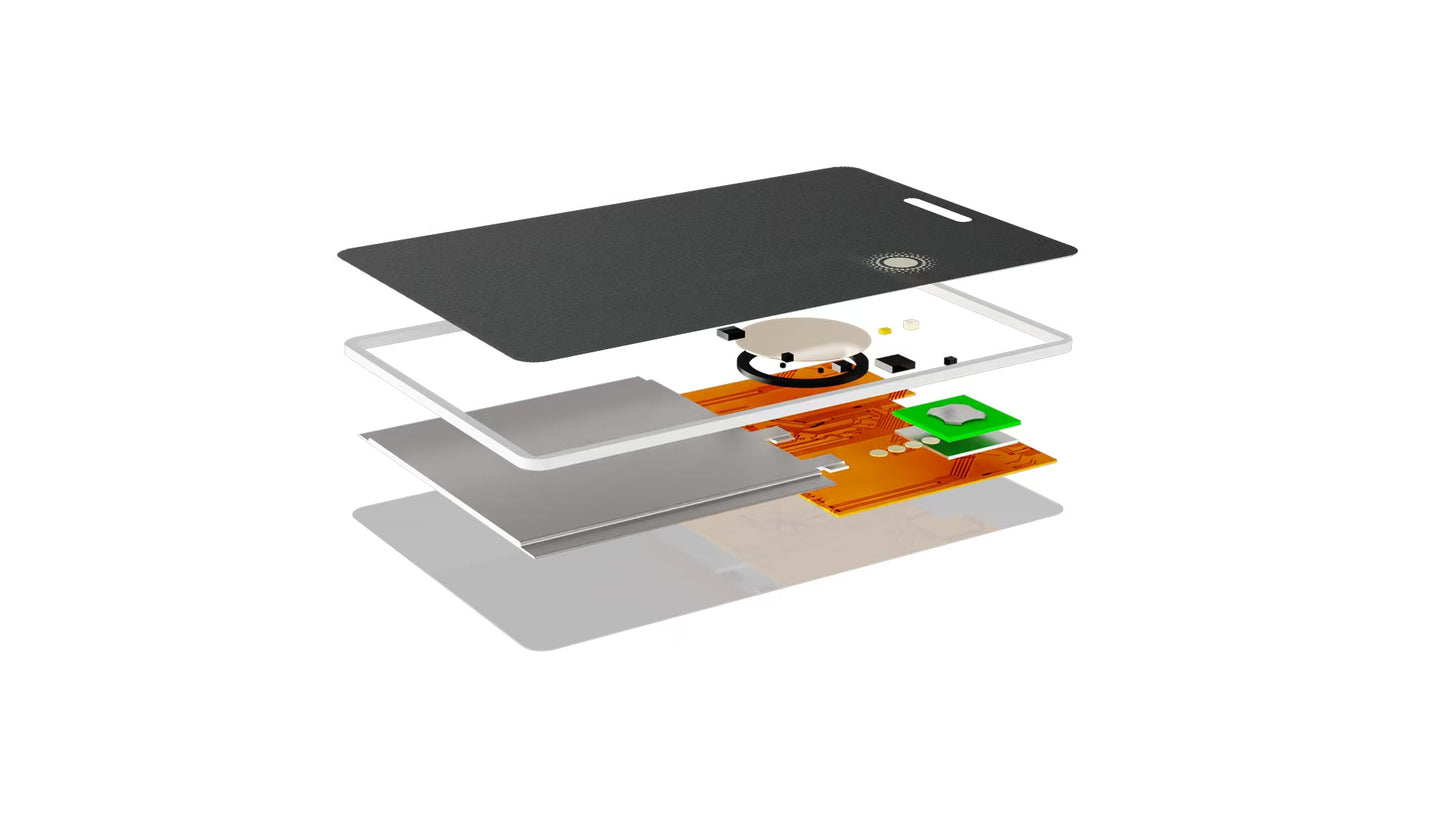 PB713 Slim Card GPS Tracker | IP68 Waterproof | No SIM Card | 3-Year Battery Life